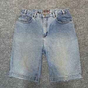Vintage Graffiti Softwear Mens Denim Shorts Size 36 Light Wash